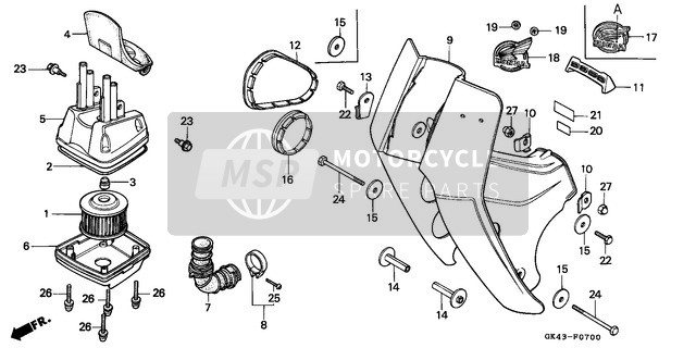 64365040000ZC, Cap, Fr. Cover *NH138 *, Honda, 0